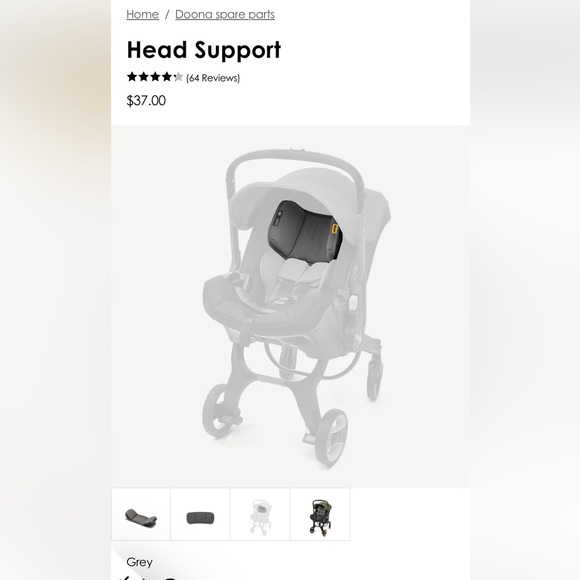 Doona infant insert AND head support carseat accessories/ spare parts - Picture 3 of 3